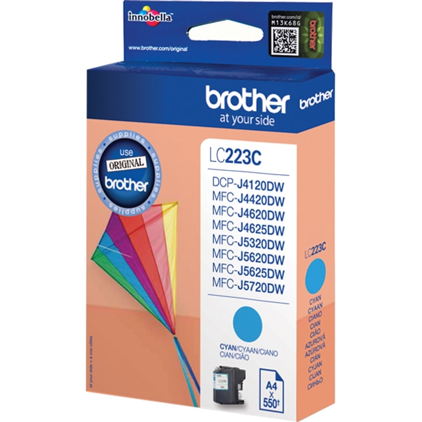 Cartus Brother LC223C, 550 pagini, Cyan