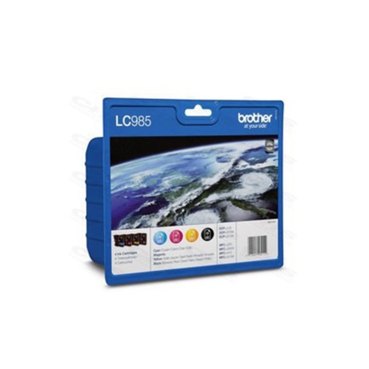 BROTHER LC985VALBP Tintapatron készlet: Cián, Magenta, Sárga, Fekete