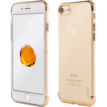 Husa de protectie Vetter Clip-On Shiny Soft Series pentru iPhone 8 / iPhone 7, Gold