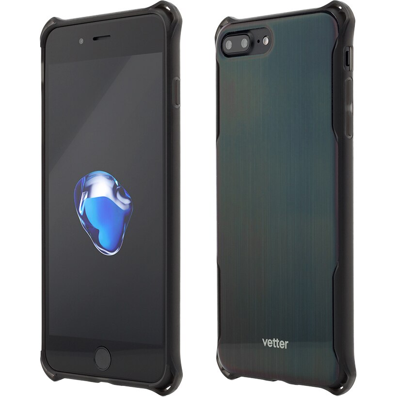 Husa de protectie Vetter Clip-On Hybrid Xtra Protection pentru iPhone 8 Plus / iPhone 7 Plus, Graphite