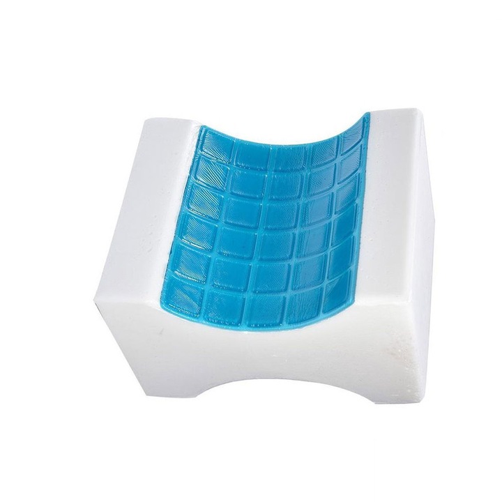 Perna Din Spuma Cu Memorie Ortopedica EDAR, Strat Exterior Din Gel Cu Efect Racoritor, 25 x 20 cm