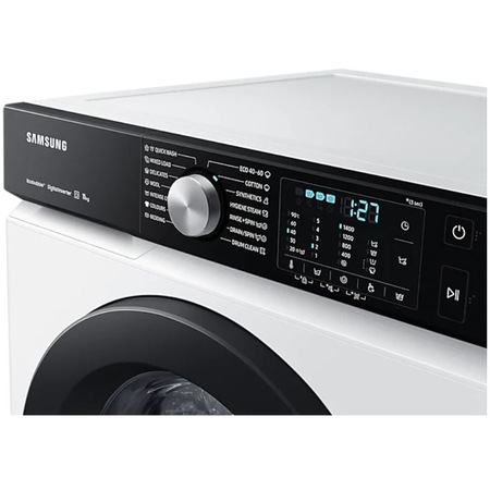 Masina de spalat rufe Bespoke Samsung WW11BBA046AELE, 11 kg, 1400 RPM, Clasa A, Motor Digital Inverter, Eco Bubble, SpaceMax, Afisaj LED, Alb