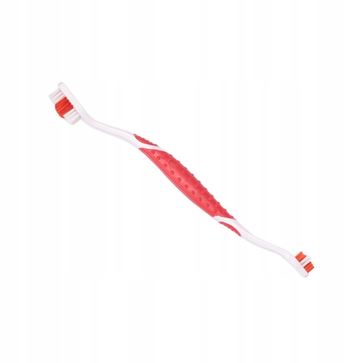 Fogkefe állatoknak, Happet, Nylon, 23 cm, fehér/piros