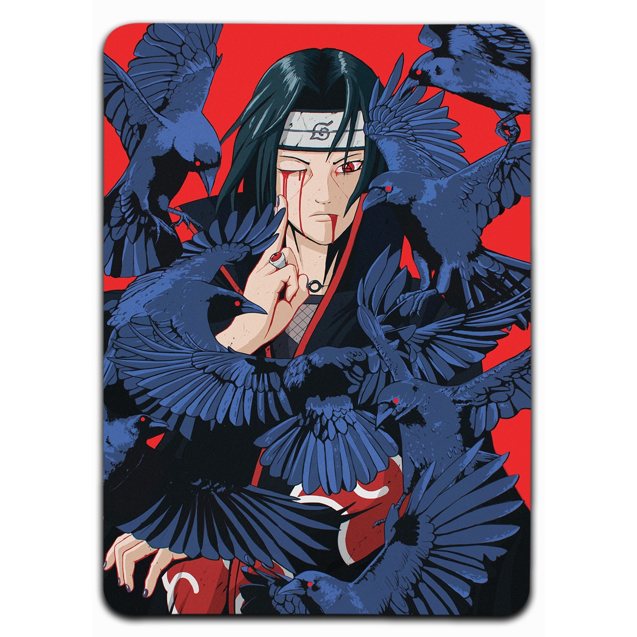 Mousepad Vertical Arta Itachi Naruto Shippuden Baza Antiderapanta 197 X 277 X 02 Cm Emagro 6232