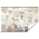 Fototapet pentru Copii Animale Baloane 360 x 240 cm Vlies, Decorarea peretelui, Usor de curatat, Decor creativ