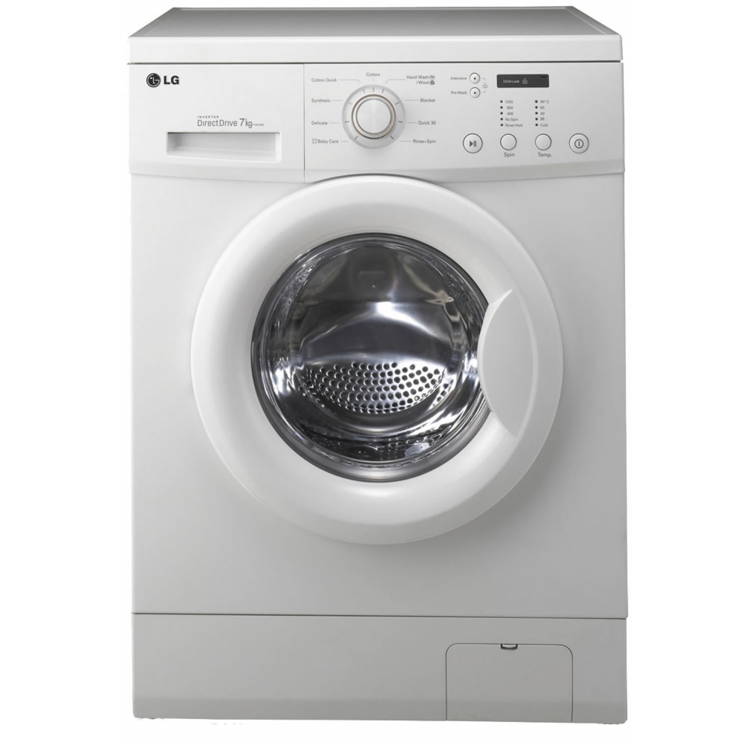 Пералня с горно зареждане LG F12C3QD, 1200 об/мин, Клас А++, Бял