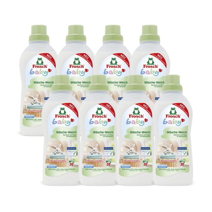 Kiszerelés: 8 db Frosch Baby öblítőszer 750 ML