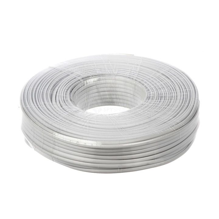 Cablu de alimentare 2 x 1 mm MYYUP, rola 100 metri, Alb