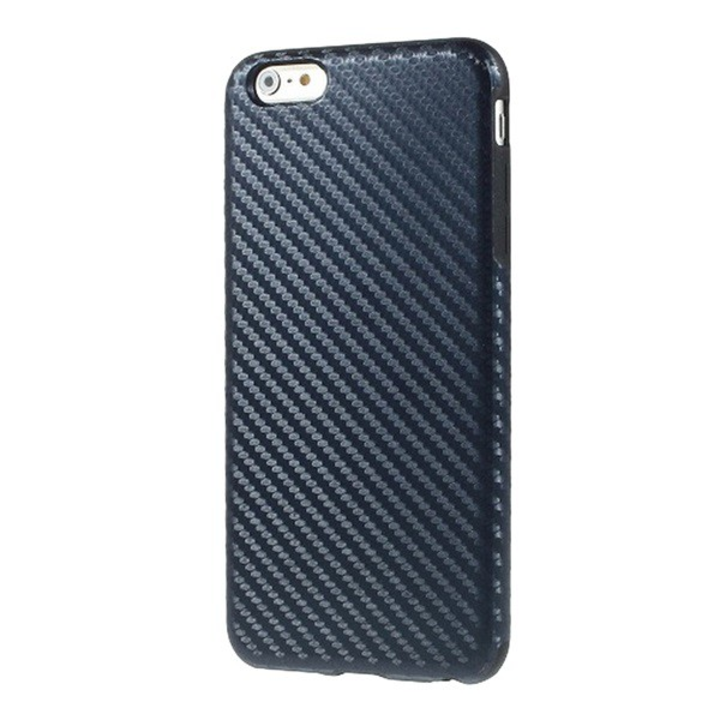 Szilikon telefonvédő (karbon minta) SÖTÉTKÉK [Apple iPhone 6S Plus 5.5] (5996457488964)