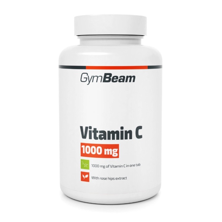 Vitamina C 1000 mg, L-ascorbic acid, GymBeam, 30 tablete