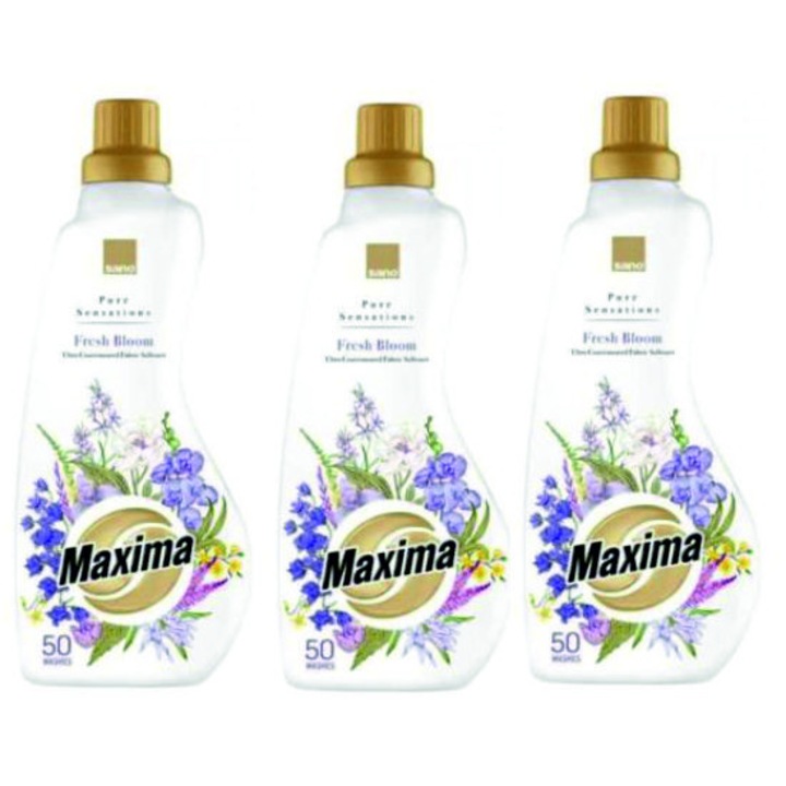 Sano Maxima ultrakoncentrált öblítő, Fresh Bloom, 150 mosás, 3x1L