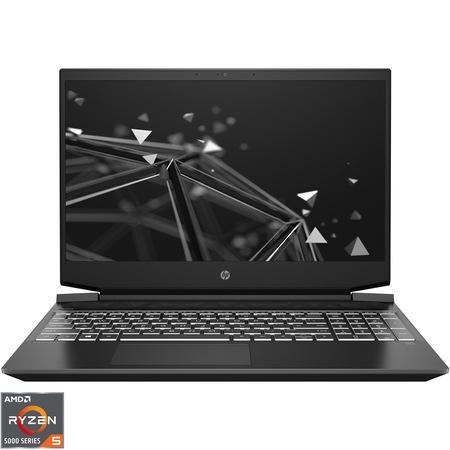Laptop Gaming HP Pavilion 15-ec2109nq cu procesor AMD Ryzen™ 5 5600H pana la 4.20 GHz, 15.6", Full HD, IPS, 8GB, 512GB SSD, NVIDIA GeForce RTX 3050 4GB, Free DOS