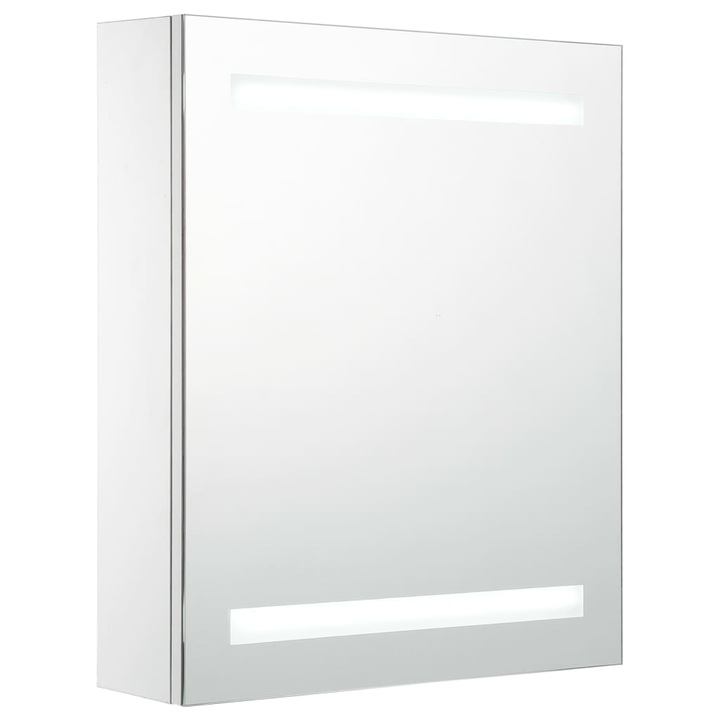 vidaxl tükrös fürdőszobaszekrény LED világítással 50 x 13,5 x 60 cm 285115