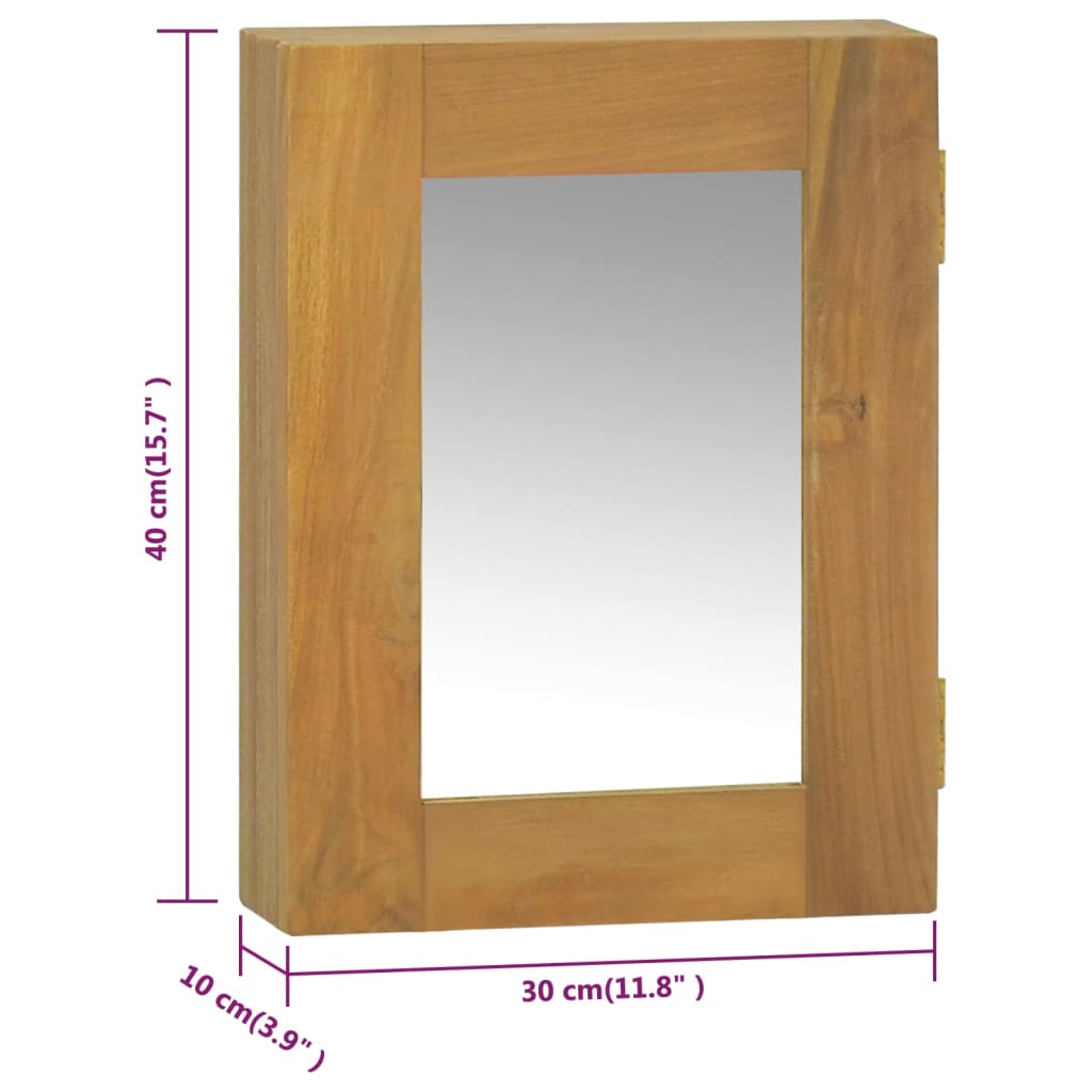 Arbitrage Achieve tactics Dulap cu oglinda, 30x10x40 cm, pentru Sufragerie, bucatarie, baie, lemn  masiv de tec, Design Modern, CHIC29483 - eMAG.ro