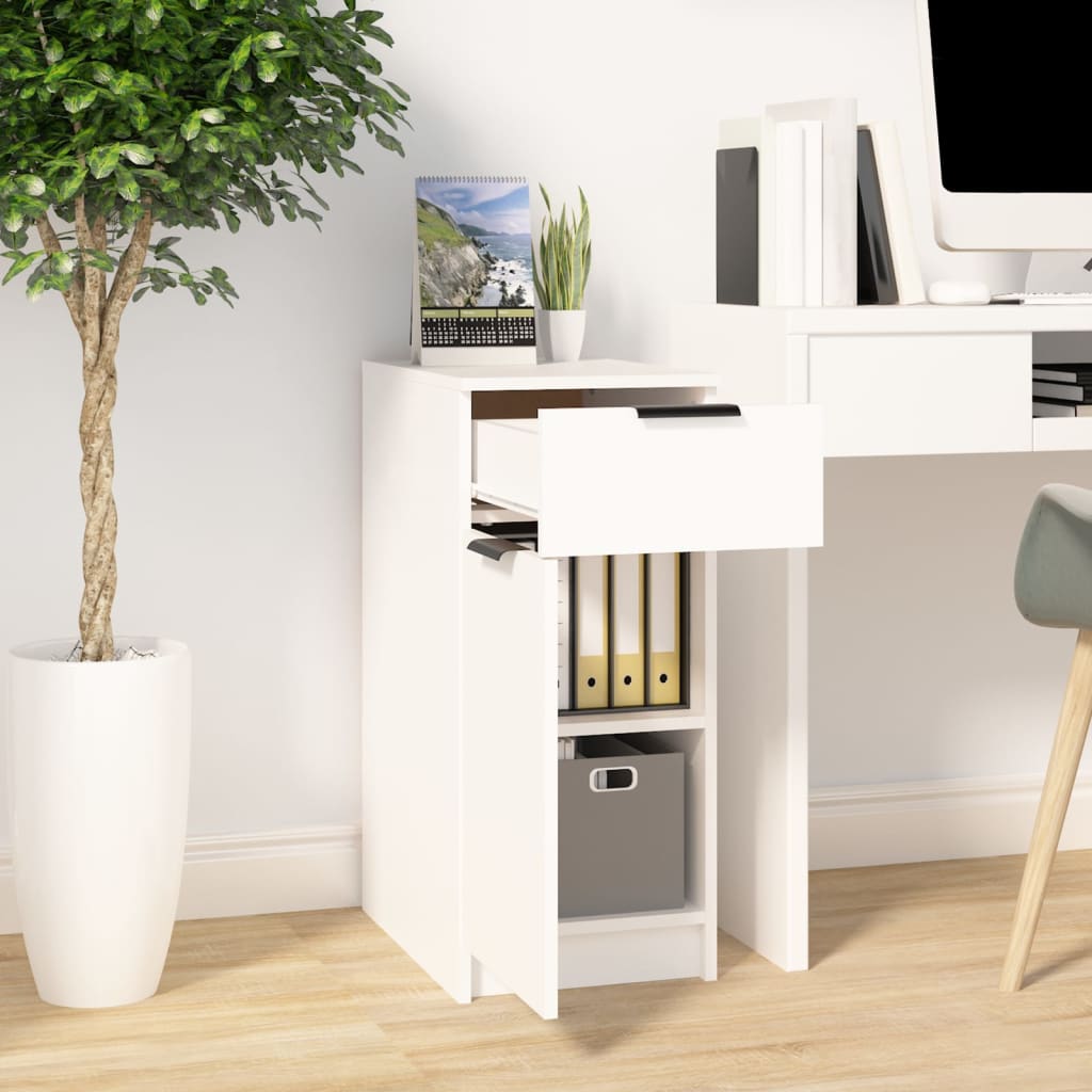 Шкаф за баня vidaXL, Бял, 33,5x50x75 см, MDF - eMAG.bg