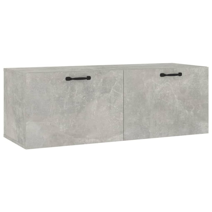 Dulap de perete vidaXL, gri beton, 100x36,5x35 cm, lemn prelucrat