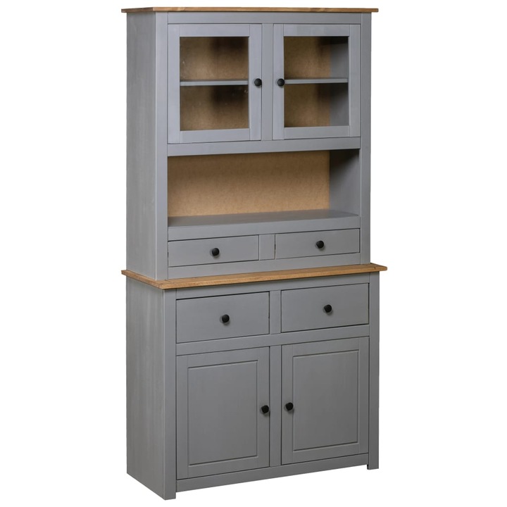 Bufet bucatarie, Zakito Europe, Gri, 93x40,5x180 cm