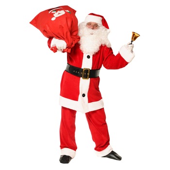 Costum Mos Craciun adulti catifea XXL Costum Mos Craciun adulti catifea XXL