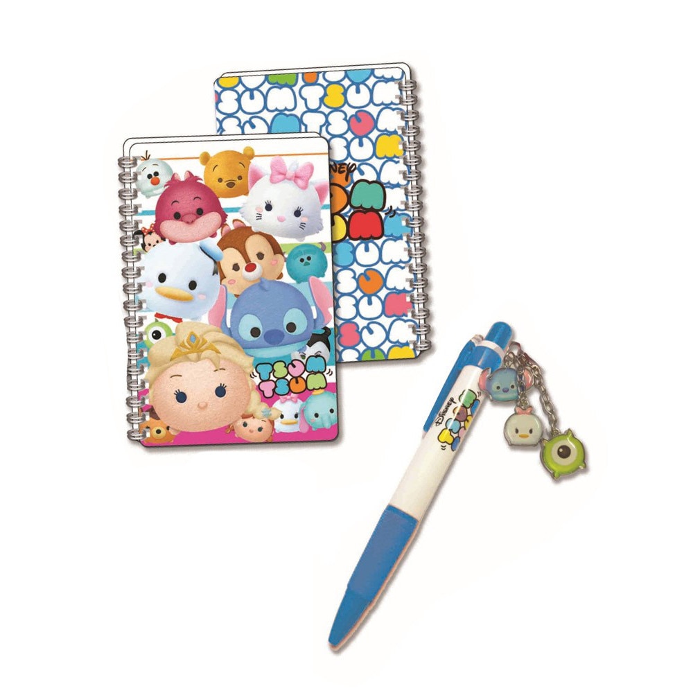 Mini jurnal 3D cu pix albastru Tsum Tsum