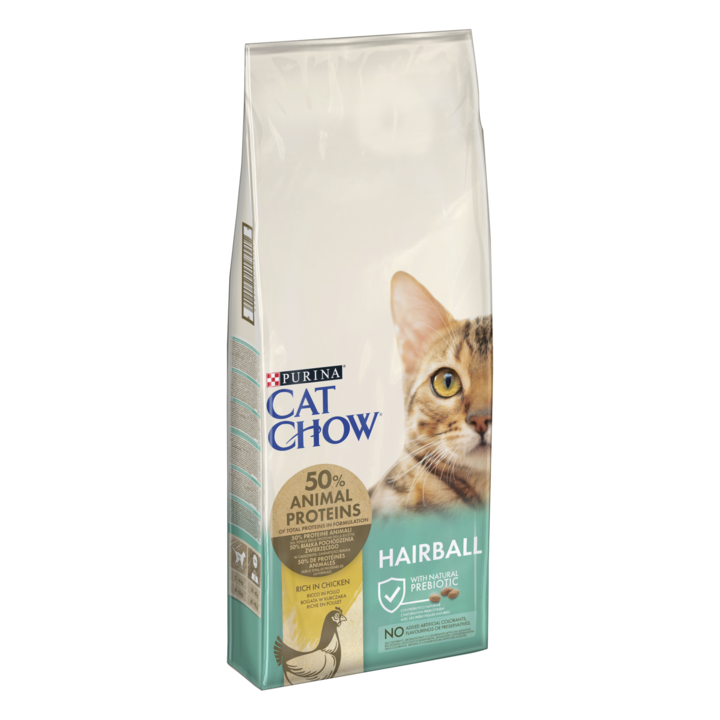 Суха храна за котки Cat Chow Hairball Control, 15 кг