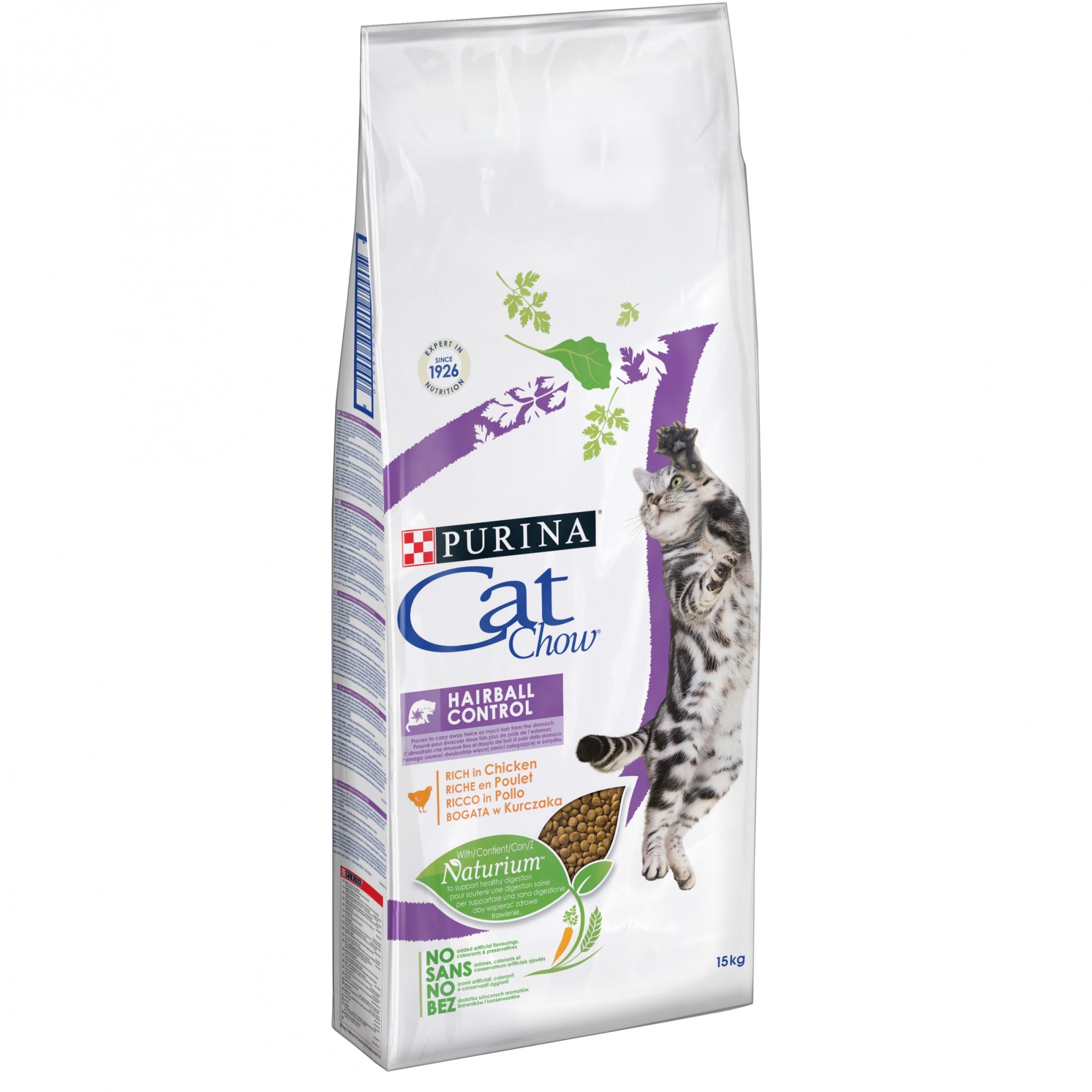 Hrana uscata pentru pisici Cat Chow Hairball Control, 15Kg