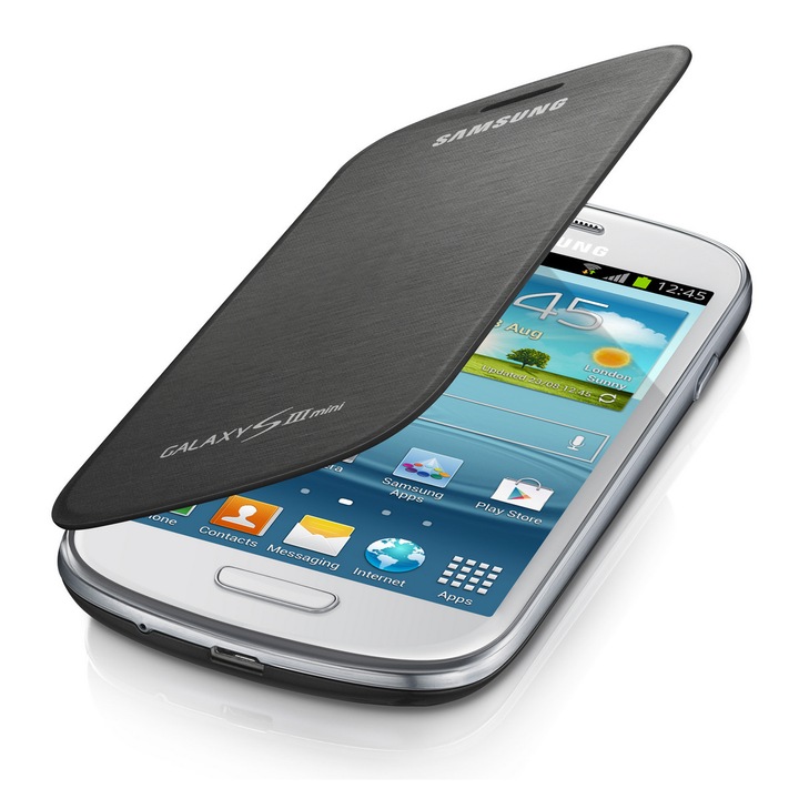 Калъф Samsung Flip-Cover за Galaxy S3 Mini, Titanium Сив