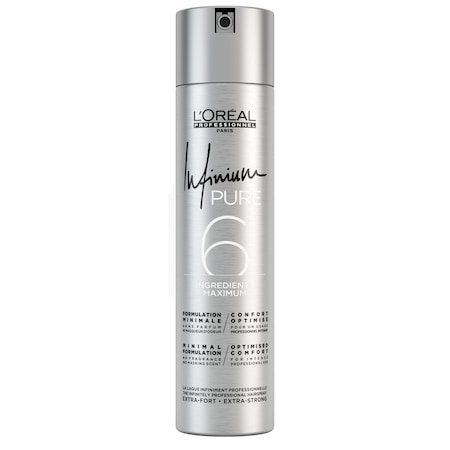 Fixativ L'Oreal Professionnel Infinium Pure Extra Strong pentru fixare foarte puternica, 300 ml