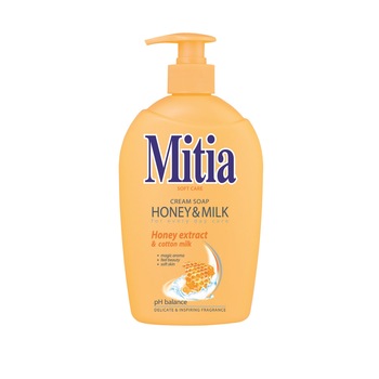 Sapun lichid Mitia cu Miere & Lapte, 500 ml Sapun lichid Mitia cu Miere & Lapte, 500 ml