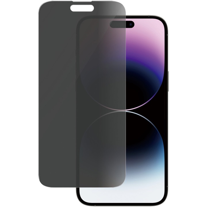 Folie de protectie PanzerGlass din sticla pentru Apple iPhone 14 Pro Max, Privacy