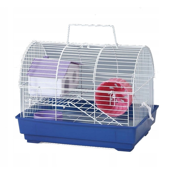 Hörcsögketrec, Happet, 30 x 23 x 37 cm, fehér/kék