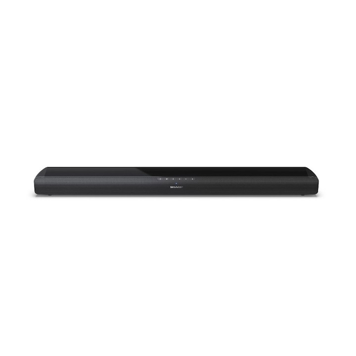 Саундбар SHARP 75W 2.0, с Bluetooth, оптичен вход Aux, HDMI, USB, дистанционно управление, монтаж на стена, черен