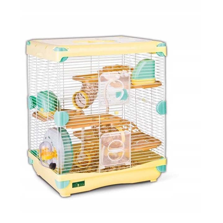 Ketrec hörcsögöknek, Happet, Műanyag/fém, L, 36 x 27 x 25 cm, Többszínű