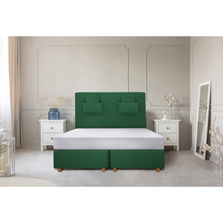 Saltea SuperOrtopedica Green Future KONFORTA XXL, 200x200x19cm, Spuma poliuretanica, Husa detasabila, lavabila, matlasata, hipoalergenica, Reversibila, Ferma