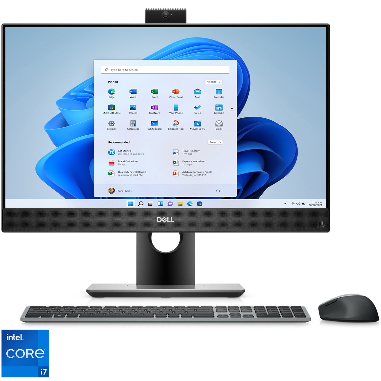 Sistem All-In-One PC Dell OptiPlex 7400, 23.8 inch FHD, Procesor