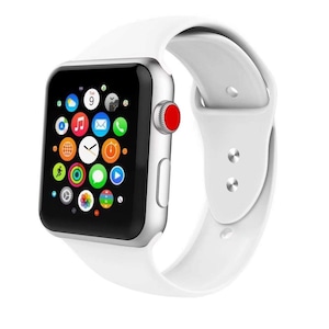 Curea silicon Tech-Protect Icon V2 compatibila cu Apple Watch 4/5/6/7/8/SE/Ultra 42/44/45/49mm White