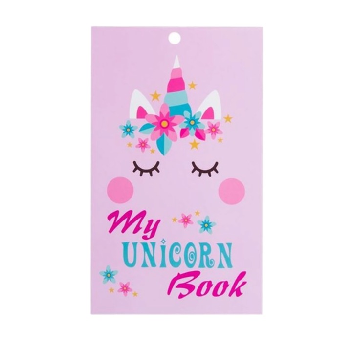 Тефтер със стикери и стикери, 150 различни размера и дизайна, My Unicorn, Multicolor