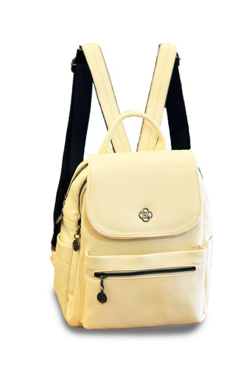 Rucsac Dama Cambridge Cream 30x30x10cm Piele Ecologica