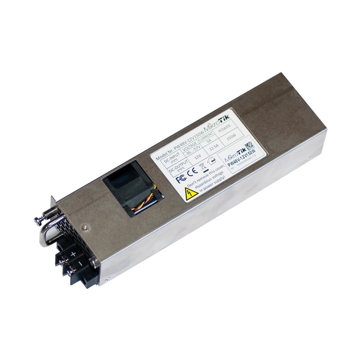 Sursa de alimentare modulara Mikrotik PW48V-12V150W Hot Swap, 48VDC