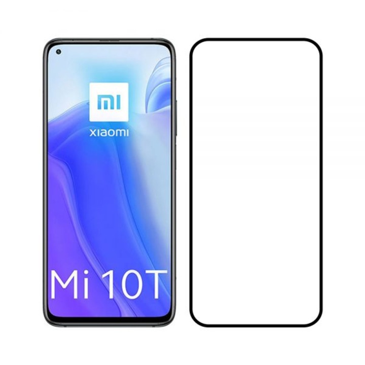 Стъклен Протектор за Xiaomi Mi 10T/Pro, Скрийн, Черен