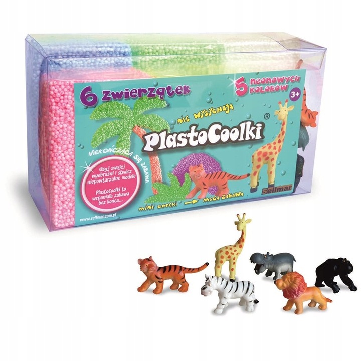 Set plastilina si animalute Sellmar PlastoCools, Multicolor