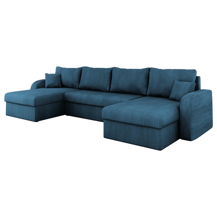 Coltar Dalmir Reiat U, MIRJAN24, Albastru, 304x140x80 cm