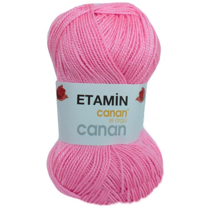 Vékony kötőfonal csomag 10 orsó, Etamin Canan 115, 100% akril, 300 g/csomag, rózsaszín