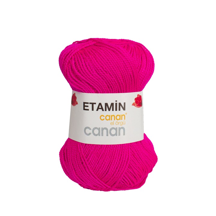 Vékony kötőfonal csomag 10 orsó, Etamin Canan 152, 100% akril, 300 g/csomag, málna rózsaszín