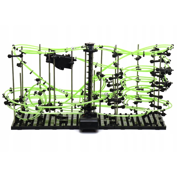 Pista de mingi, Space Rail, Plastic/Metal, 72 x 34 x 36 cm, Negru/Verde