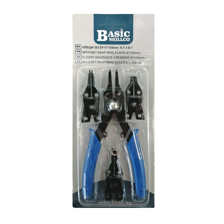 Клещи 4 в 1, основни, 150 мм, синьо/черно