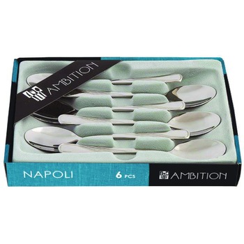Set lingurite ceai 6 piese, Ambition, Napoli 18/10 Set lingurite ceai 6 piese, Ambition, Napoli 18/10