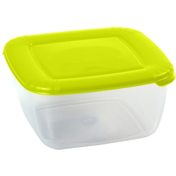 Recipient pentru alimente plastic cu capac, Domotti, 1, 5l Recipient pentru alimente plastic cu capac, Domotti, 1, 5l