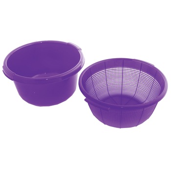 Bol+strecuratoare plastic, Domotti, mov Otello Bol+strecuratoare plastic, Domotti, mov Otello