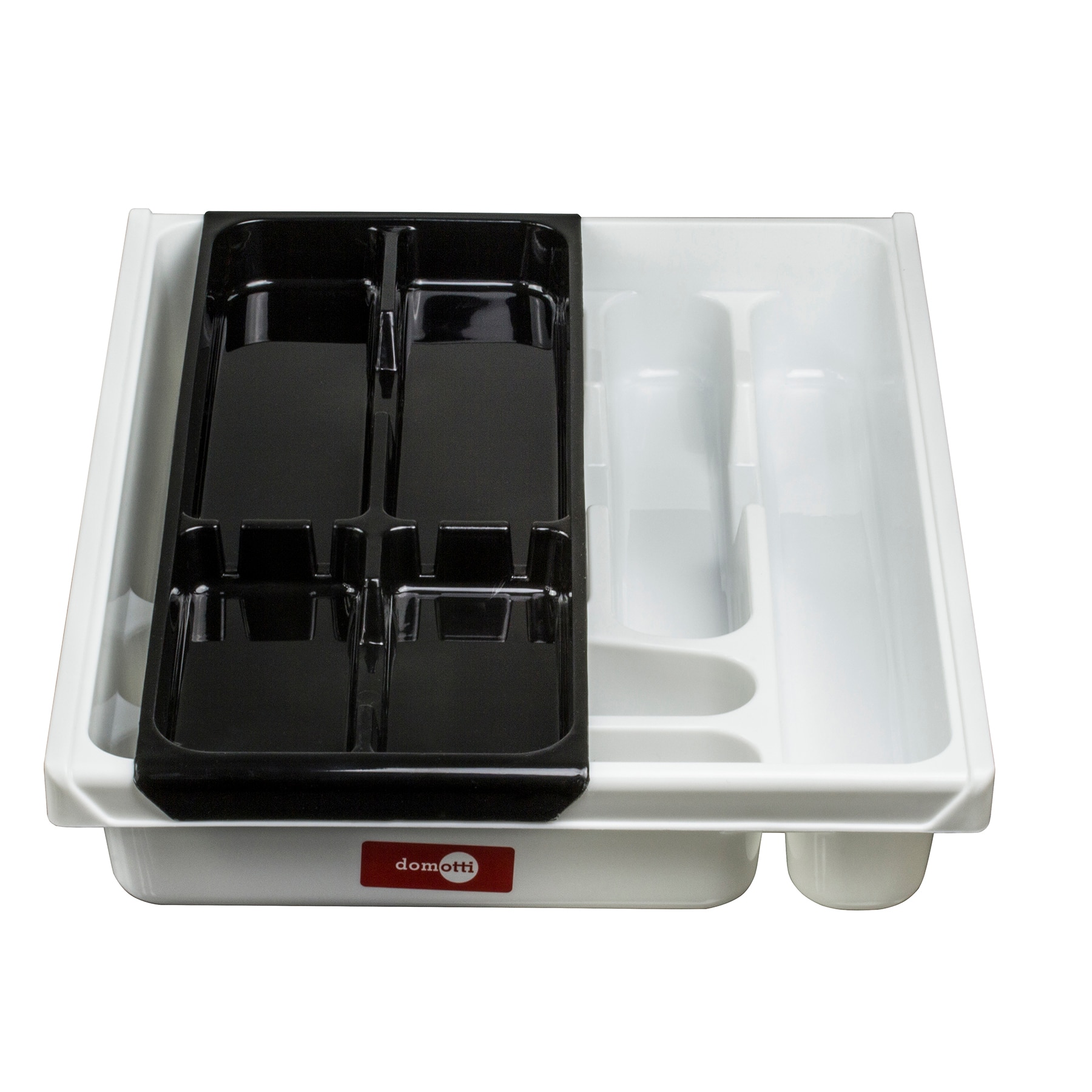 Suport tacamuri cu etaj alb-negru, Domotti, Express