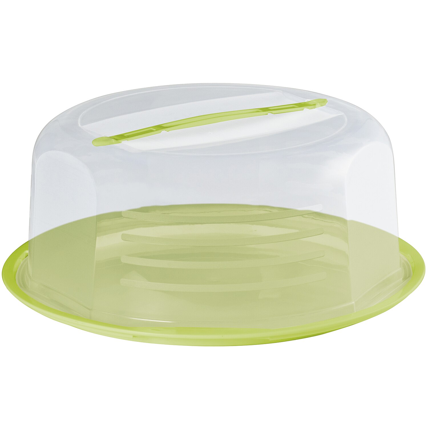 Platou rotund pentru prajitura cu capac, Domotti, verde